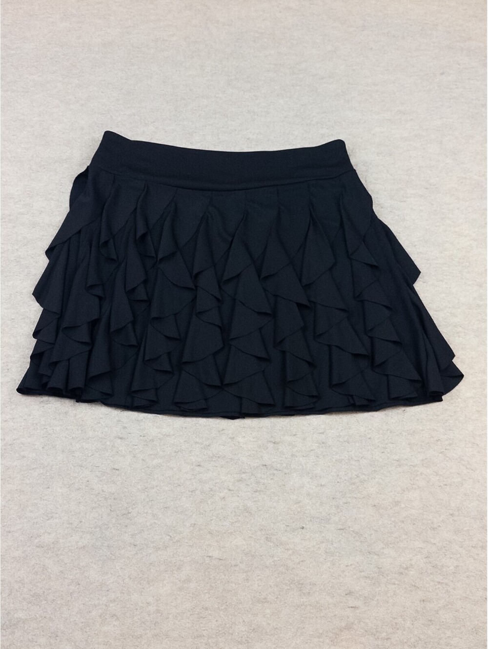INC International Concepts Black Ruffled Mini Skirt Size L